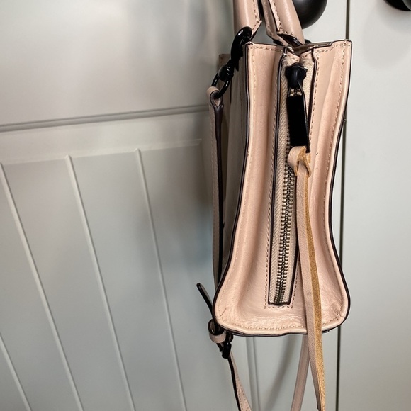 Rebecca minkoff Mab Side Zipper Tote Tassel Pull Pink Adjustable Strap Purse - Picture 12 of 14